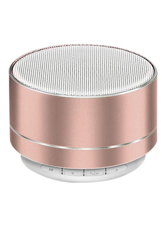 Rechargeable Portable AUX Mini BT Speaker Pluggable headset Music Audio Playing Time,TF Card Slot for Home, Travel Rose Gold - Image 1