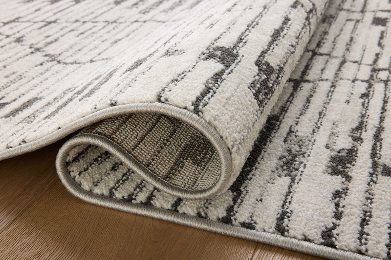 Loloi Kamala Collection KAM-02 Charcoal/Dove 5'-3" x 7'-9" Area Rug - Image 4