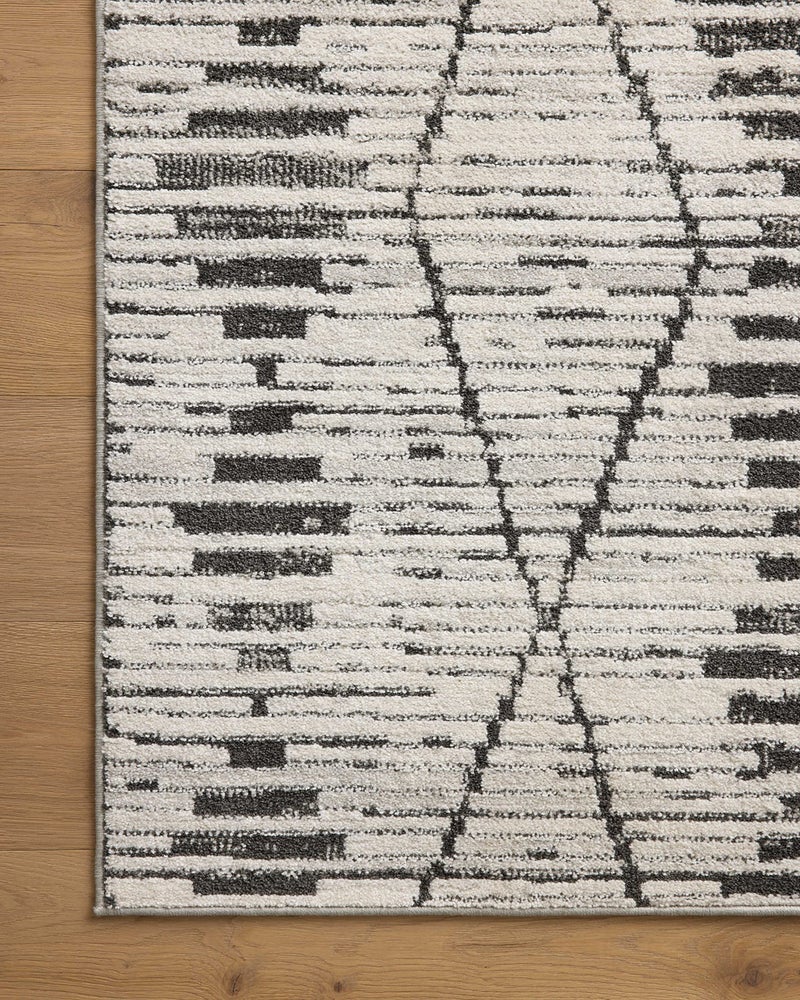 Loloi Kamala Collection KAM-02 Charcoal/Dove 5'-3" x 7'-9" Area Rug - Image 5