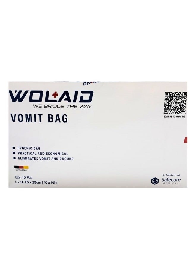 WOLAID Wolaid Vomit Bag With Gel 10"S 