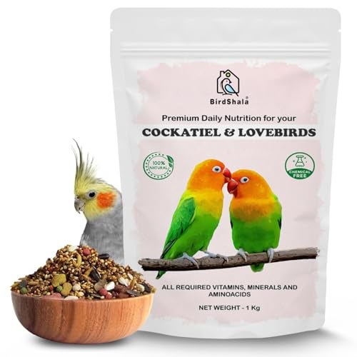 BirdShala طعام الطيور لكوكاتييل وببغاوات الحب | مزيج بذور فاخر من الحبوب والدخن وكريات الفاكهة - Image 1