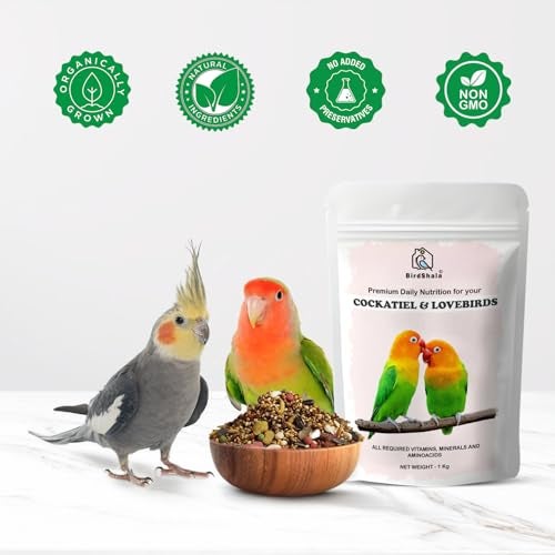 BirdShala طعام الطيور لكوكاتييل وببغاوات الحب | مزيج بذور فاخر من الحبوب والدخن وكريات الفاكهة - Image 5
