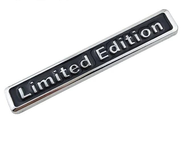 AutoBizarre 3D Raised Large Limited Edition Metal Monogram Emblem Badge Sticker for All Cars & Bikes (Silver Black) - Image 1