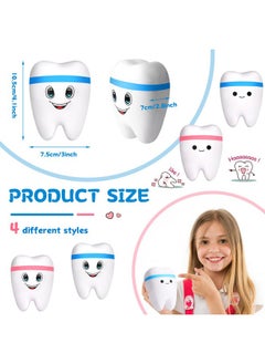 Jerify 4 Pcs Slow Rising Jumbo Tooth Decor Soft Cute Teeth Toy For Stress Relief Teens Adults Birthday Gifts Basket Stuffers Dental Assistant Accessories 4 Styles (Cute)  - Image 2