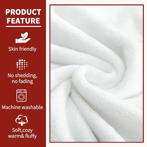 NuKuNsKf Movie Theater Theme Blanket Gifts for Women Girls Boys Men Cinema Clapboard Film Popcorn Print Presents for Kids Adults Teen Birthday Christmas Decor Home Couch Sofa Soft Cozy Flannel Throw 60"x50" - Image 3