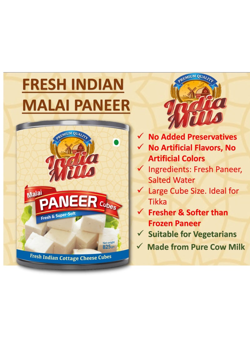India Mills - Indian Cottage Cheese Malai Paneer Cubes 825g | Fresh and SuperSoft - Image 1