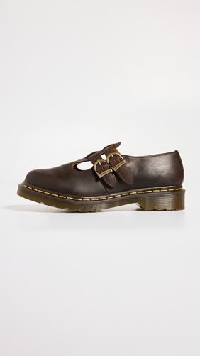 Dr Martens أحذية دكتور مارتنز النسائية 8065 ماري جين، بني داكن كريزي هورس، 11 متوسط أمريكي - Image 5