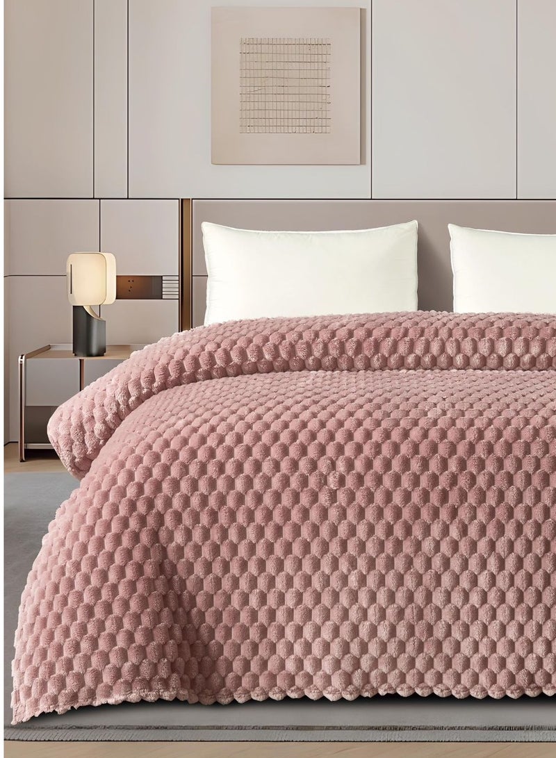 MingLi Soft Textured Bed Blanket for Two People, Summer, 1.8 kg, King Size, 220x200 cm - Image 2