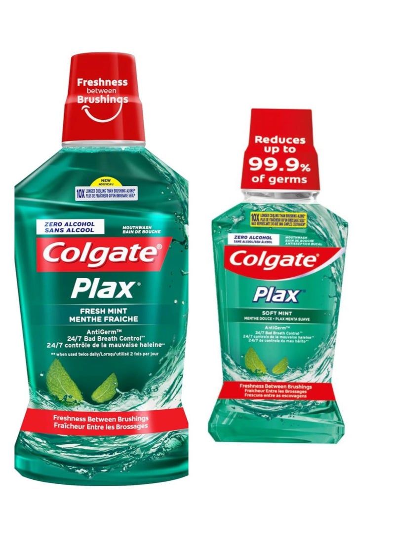 Colgate Pack Of 2 Colgate Plax Fresh Mint Mouth Wash 500 ml And Colgate Plax Soft Mint 250 - Image 3