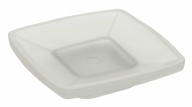 PEFKO PFK043 Table Deck Mounted Frosted Glass Soap Dish/Soap Case/Soap Holder for Bathroom/Washbasin/Kitchen (Square [ Pack of- 1 ]) - Image 1
