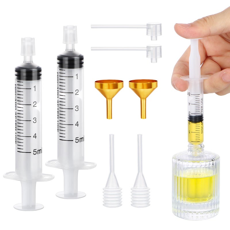 Segbeauty 017oz Perfume Refill Pump Tools 8pcs Perfume Dispenser Transfer Tools Kit Include 2 Funnel for Refill 2 Clear Pump and Dropper 5ml Plastic Perfume Extractor Refill Tool for Cologne