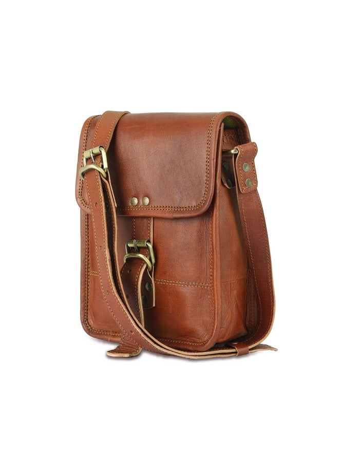 ZXC Genuine Leather Antique Sling Crossbody Bag For Unisex Size-9x11 Inches - Image 2