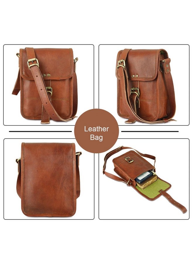 ZXC Genuine Leather Antique Sling Crossbody Bag For Unisex Size-9x11 Inches - Image 5