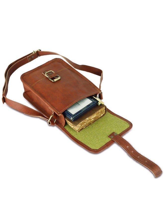 ZXC Genuine Leather Antique Sling Crossbody Bag For Unisex Size-9x11 Inches - Image 3