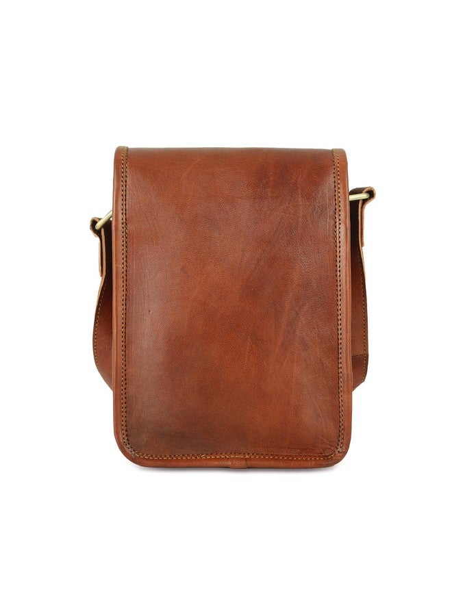 ZXC Genuine Leather Antique Sling Crossbody Bag For Unisex Size-9x11 Inches - Image 4