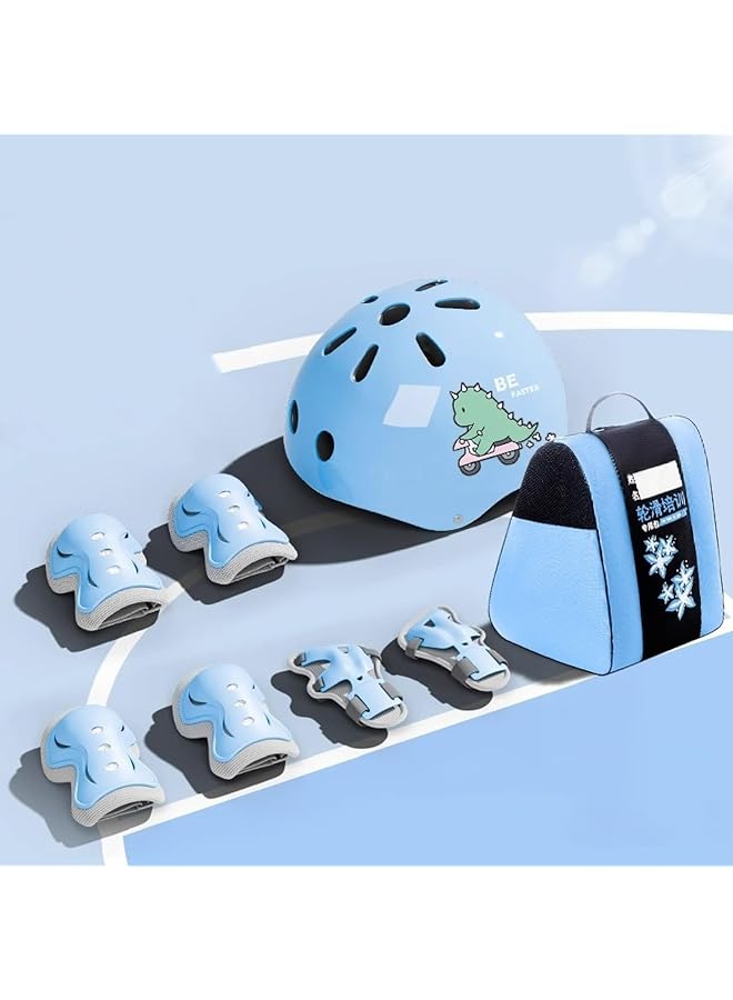 Kids Bike Helmet For Kids 5 8 Kids Toddlers Bike Helmet Adjustable For Ages 3 5 8 Years Knee Pads And Elbow Pads Set Wrist Guard Sports Protective Gear Set For Roller Skate Bicycle - Image 1