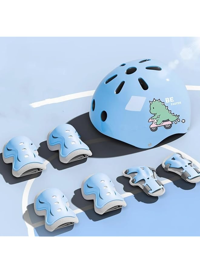 Kids Bike Helmet For Kids 5 8 Kids Toddlers Bike Helmet Adjustable For Ages 3 5 8 Years Knee Pads And Elbow Pads Set Wrist Guard Sports Protective Gear Set For Roller Skate Bicycle - Image 5