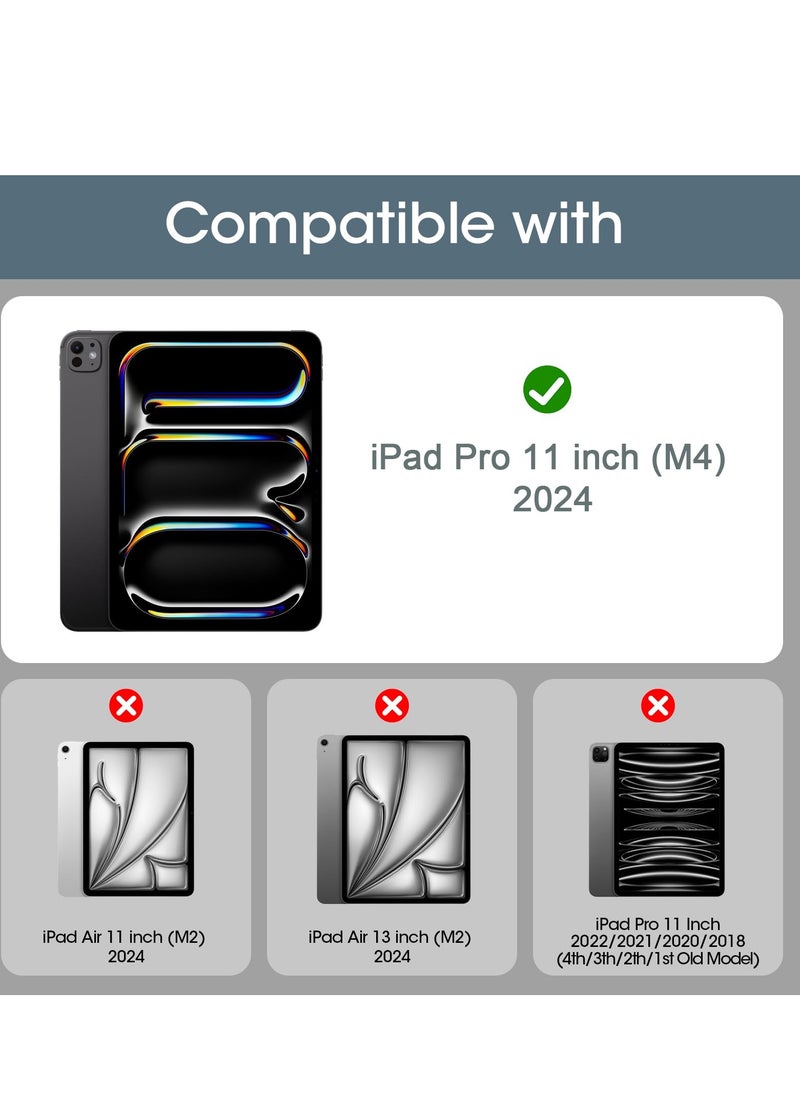 Case for IPad Pro 11 Inch 2024 Released Slim Stand Hard Back Shell Protective Smart Cover with Auto Sleep Wake Feature for IPad Pro 11 Inch Tablet (Graffiti)