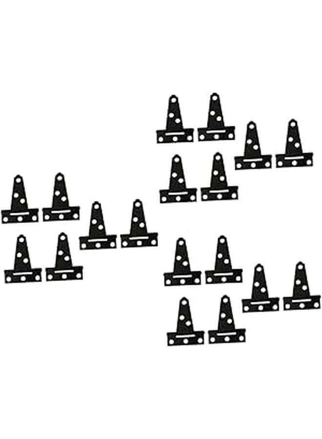 Heavy Duty Concealed Cabinet Door Hinges Black Carbon Steel 18 Pieces - Image 1