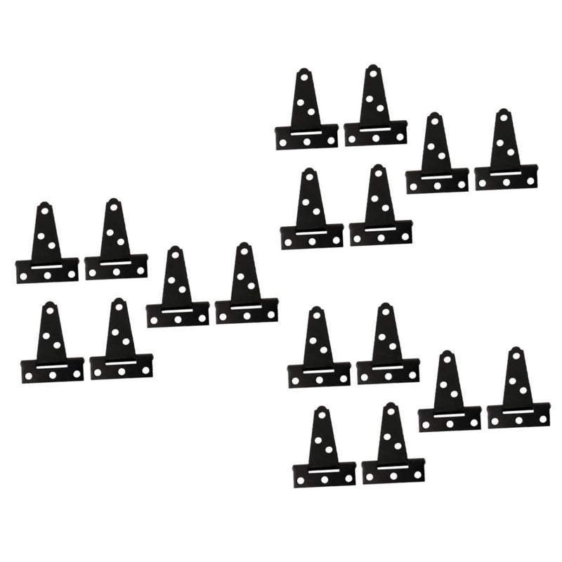 Heavy Duty Concealed Cabinet Door Hinges Black Carbon Steel 18 Pieces - Image 2