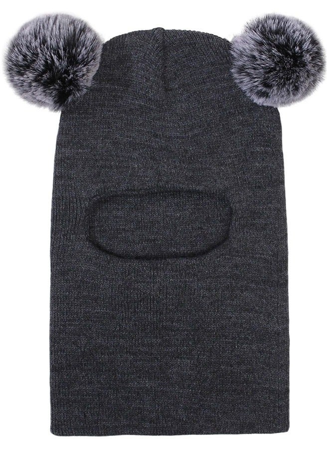 الوجبة قبعة شتوية للأطفال، قبعة أطفال محبوكة، قبعة أطفال مع كرة صوفية، قبعة دافئة سهلة الارتداء، قبعة أطفال، قبعة وشاح للأولاد والبنات، قبعة دافئة لطيفة سهلة الارتداء للجنسين والأولاد والبنات - Image 3