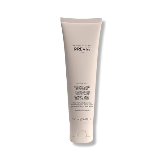 PREVIA Reconstruct Regenerating Hair Treatment for Damaged Hair Deep Conditioner with White Truffle AntiAging SulfateFree Vegan Hair Mask for Dry Brittle Hair Moisturizing 507 oz