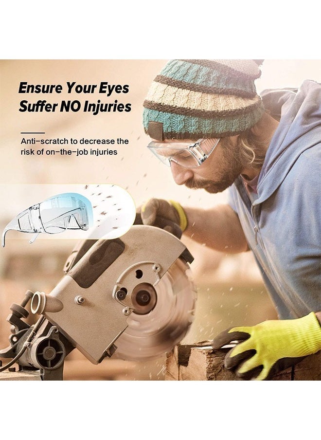 Anti Fog Safety Glasses, 3 Pcs Safety Goggles over Eyeglasses, Anti Dust Impact, Scratch Resistant Splash Proof Chemical Clear Lens Wrap Around, Eye Protection, for Nurses Workers Architect Etc - Image 4