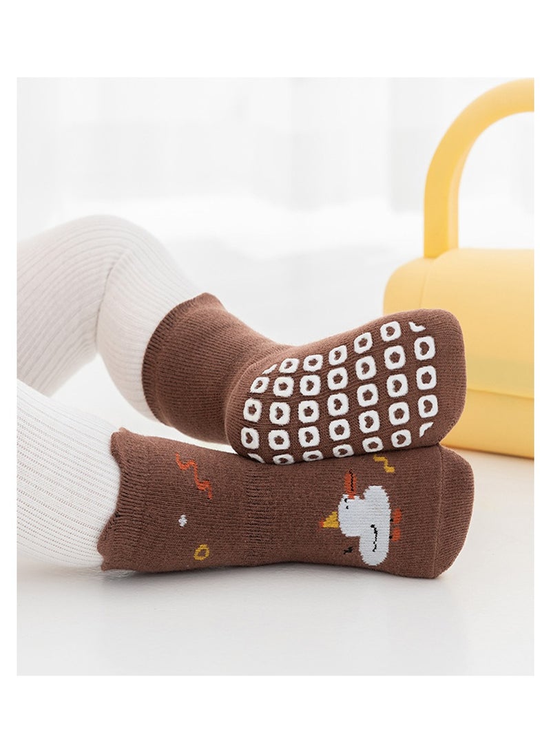 SYOSI Baby Socks with Grips Toddler Newborn Animal Cartoon Floor Socks for Girls Boys Warm Anti Slip Set for Kids 1 to 3 Years Old - Image 5