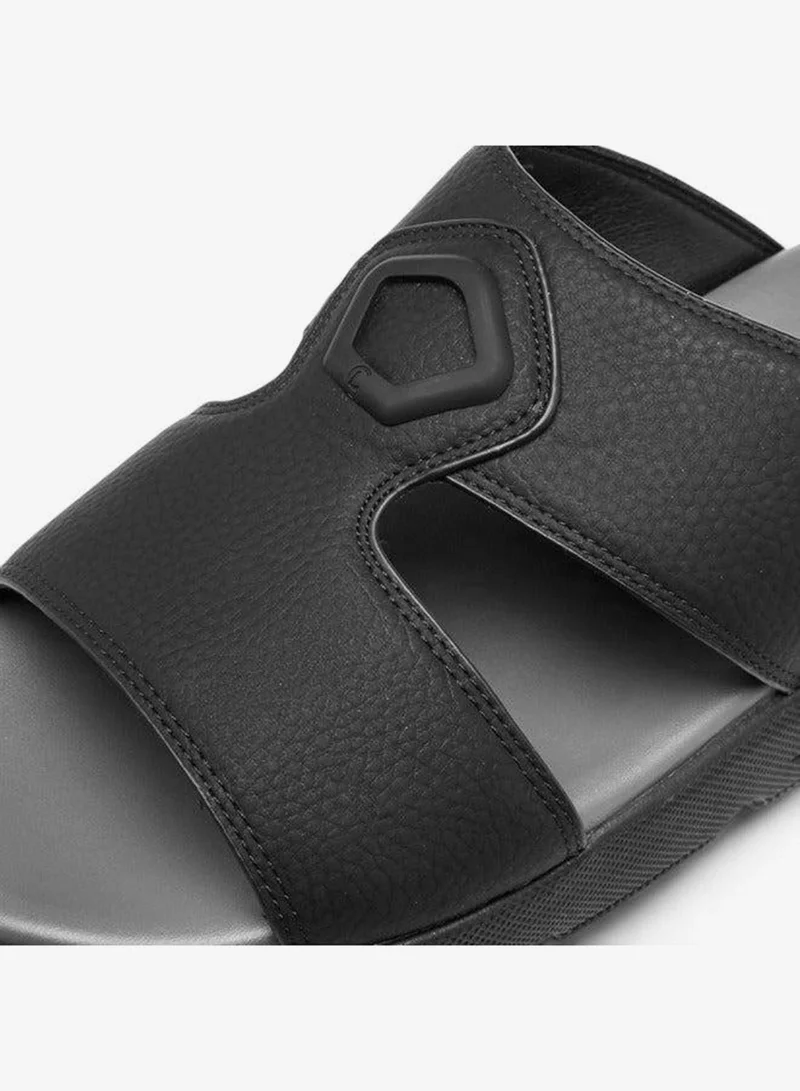 Le Confort BLACK Men Textured Slip-On Comfort Sandals for Men | Best Price UAE
