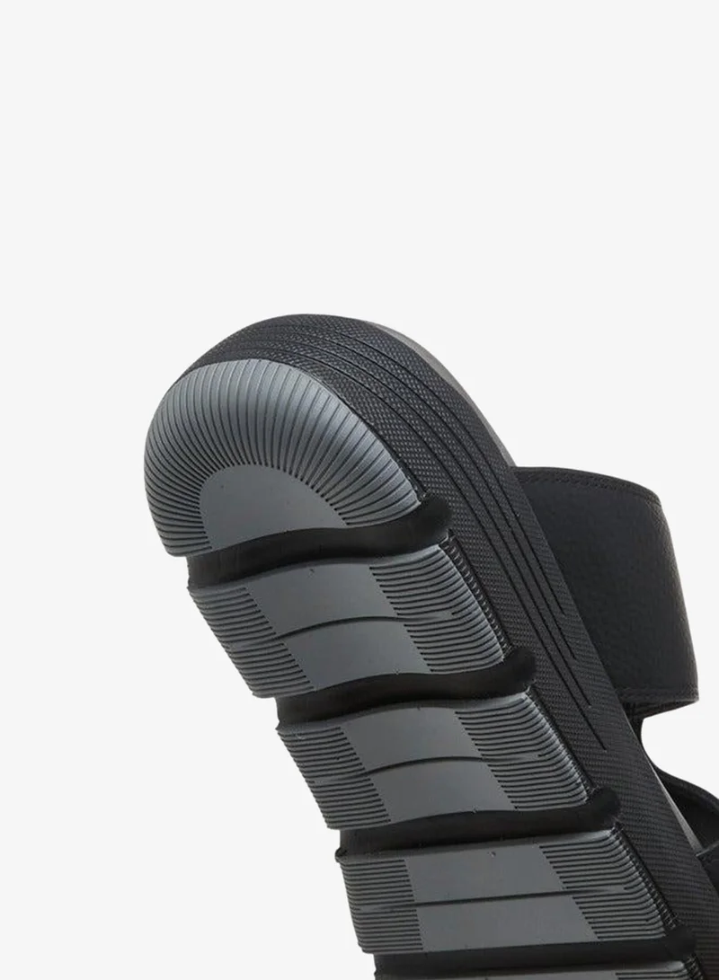 Le Confort BLACK Men Textured Slip-On Comfort Sandals for Men | Best Price UAE
