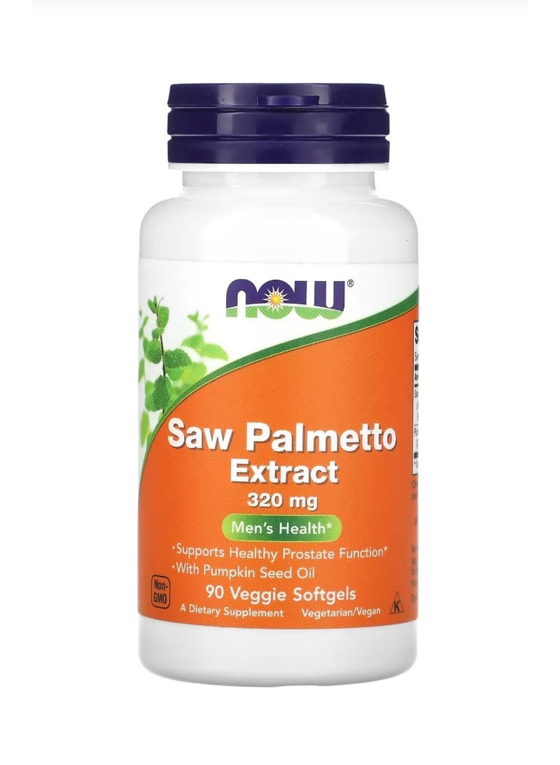 Natrol Saw Palmetto Extract Men's Health 320 mg 90 Veggie Softgels - Image 1