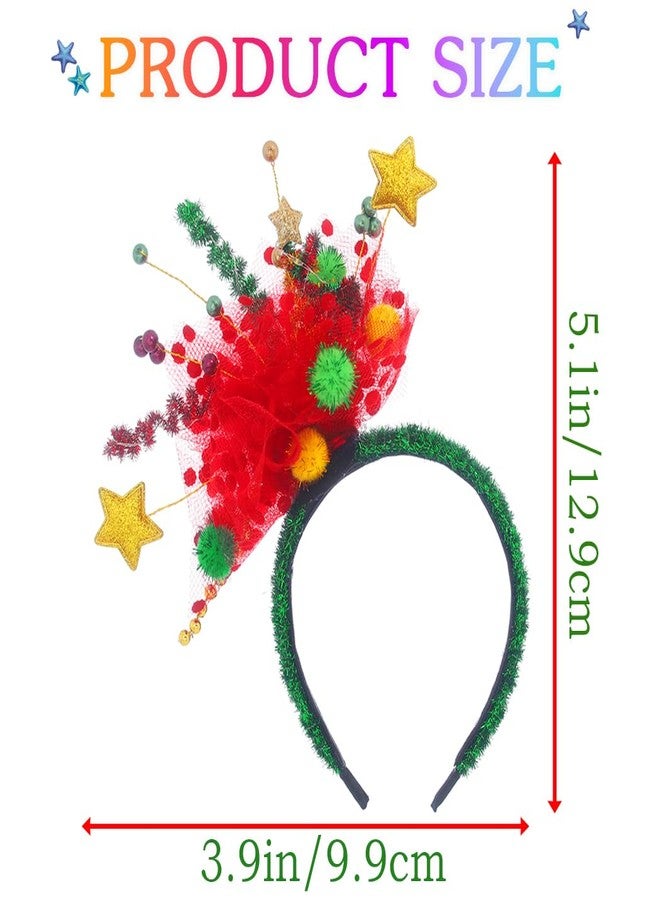 Urieo Light Up Christmas Headband Red Xmas Hair Band Hair Accessory for Women - Image 3