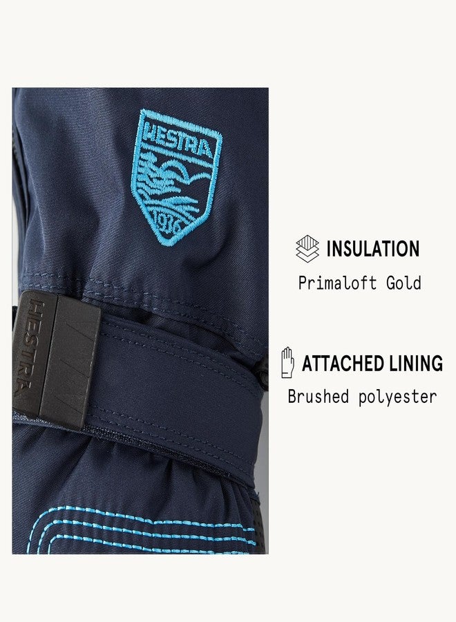 Hestra Mittens for Baby: Kids Zip Long Mitten with Primaloft Insulation, Dark Navy, 4 - Image 5