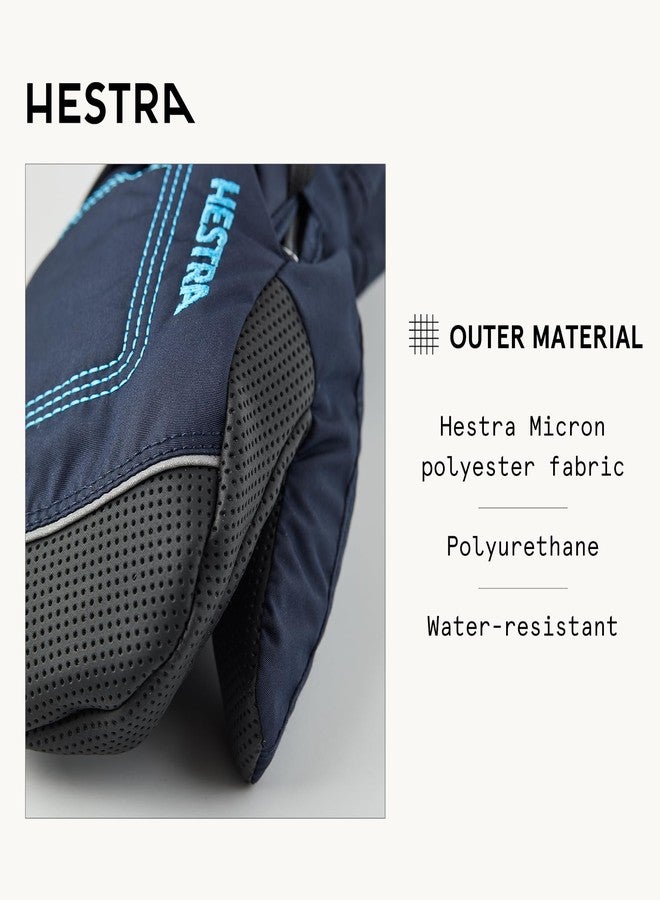Hestra Mittens for Baby: Kids Zip Long Mitten with Primaloft Insulation, Dark Navy, 4 - Image 3