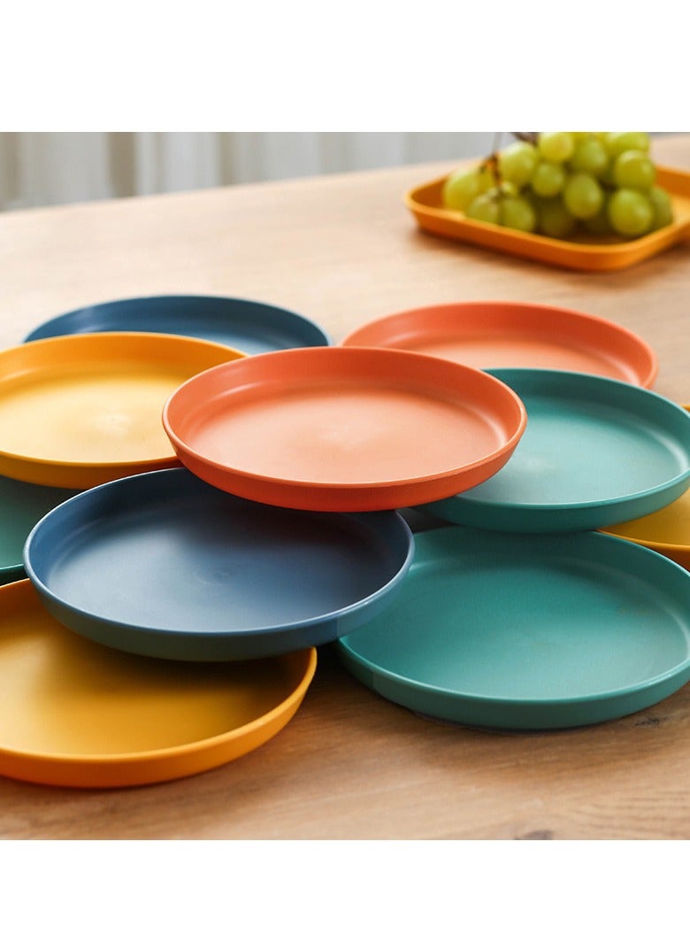 12 Pack Plastic Plates, 0.59 inch Unbreakable Reusable Snack plate | Fruit plate | Spike bone plate for Camping & Kitchen & Party  - Image 5