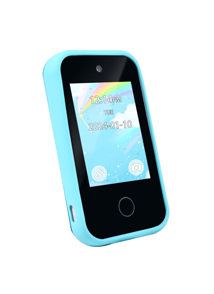 Generic S5 Mobile Shape Kids Camera 2.8-Inch IPS Touch Screen Dual-Camera Camera with 32GB Card+Card Reader - Blue - Image 1