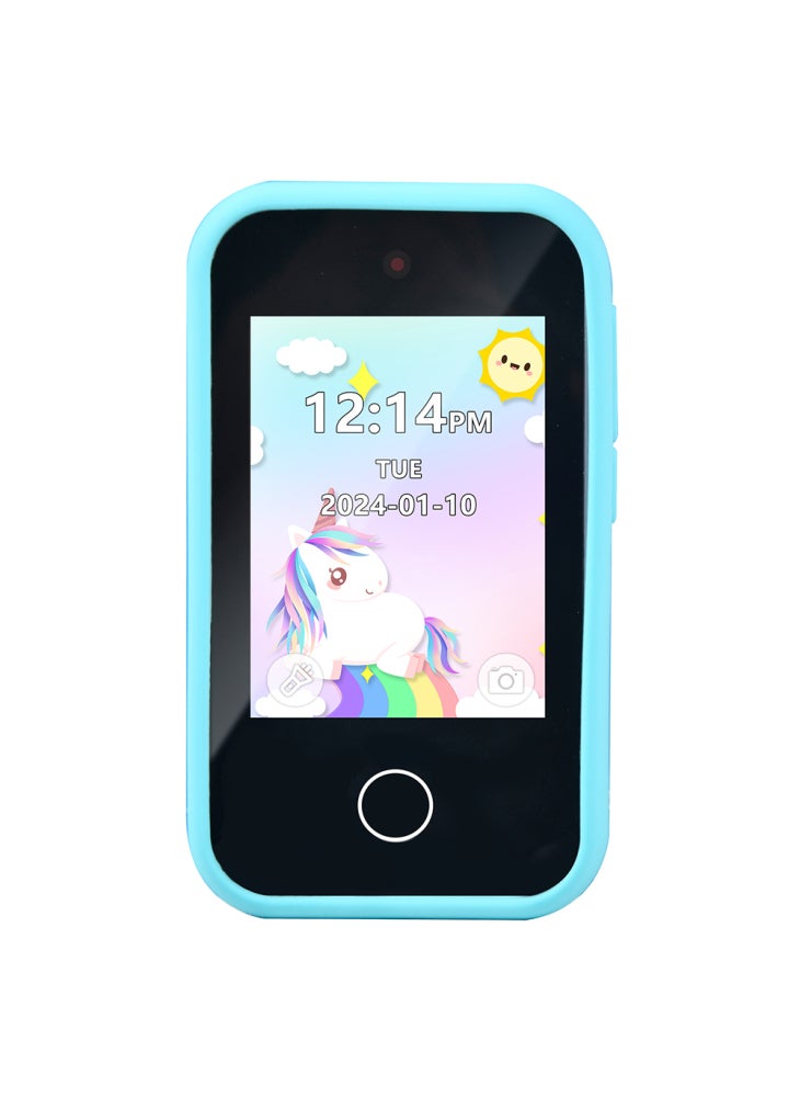 Generic S5 Mobile Shape Kids Camera 2.8-Inch IPS Touch Screen Dual-Camera Camera with 32GB Card+Card Reader - Blue - Image 3