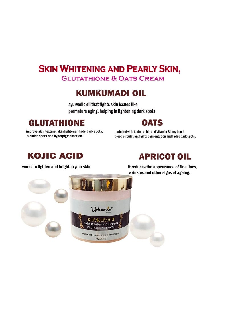 Urbaano Herbal Skin Brightening Kumkumadi Face Cream with Glutathione Oats A Hydrating Glowing Replenishing - Image 2