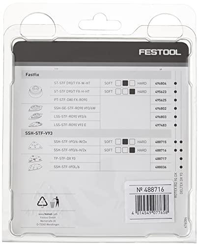 Festool 488716 DX 93 StickFix Sanding Pad, Hard, - Image 3