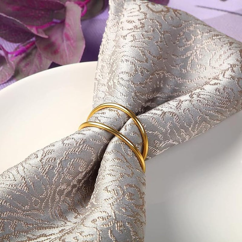 FORESRUM Gold Napkin Rings - 72 PCS Metal Spiral Napkin Rings(Spiral) Napkin Holders Buckles for Family Dinner, Wedding, Party,Table Decorations - Image 5