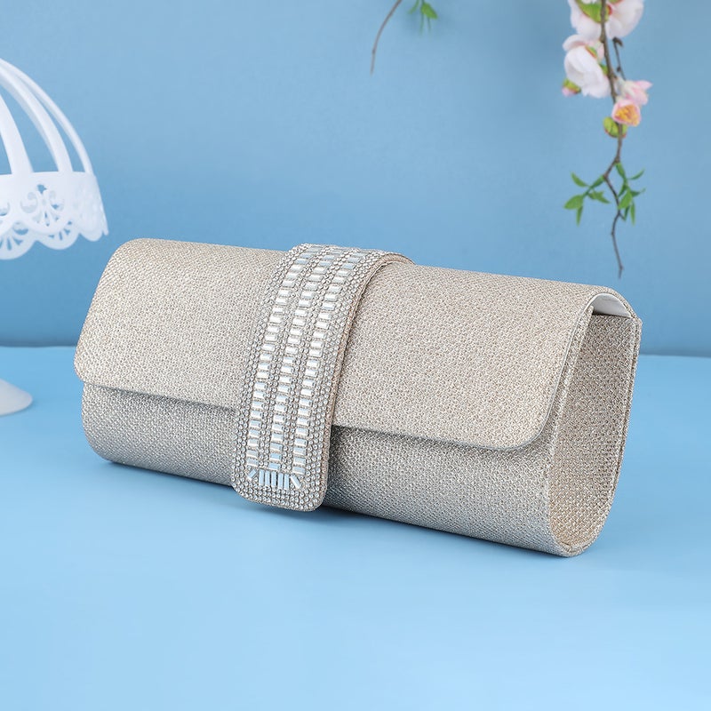 Geometric Rhinestone Bag With Glittering Fine Diamond-Encrusted Lock, Personalized Evening Bag With A Light Luxury Style - Image 3