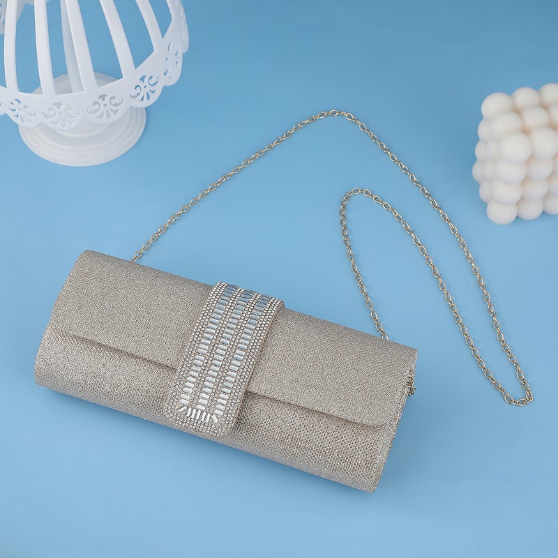 Geometric Rhinestone Bag With Glittering Fine Diamond-Encrusted Lock, Personalized Evening Bag With A Light Luxury Style - Image 2