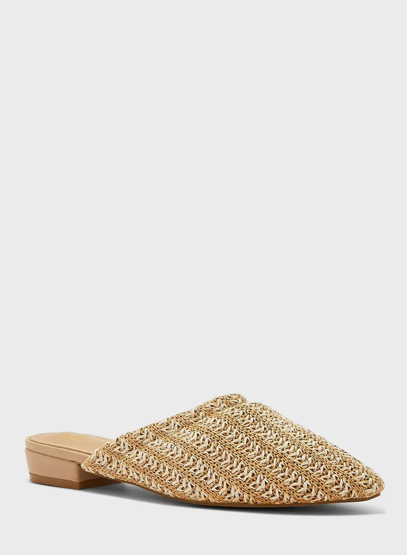ELLA Raffia Slip Ons