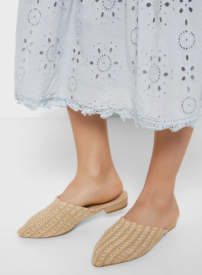 ELLA Raffia Slip Ons