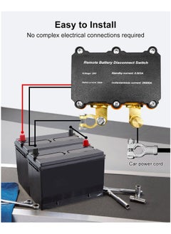 SYOSI DC 24V 500A Remote Battery Disconnect Switch, Intelligent Kill Switch for Car, Truck, RV, Boat, Marine, Anti-Theft Battery Cut-Off with 2 Wireless Remote Controls  - Image 5