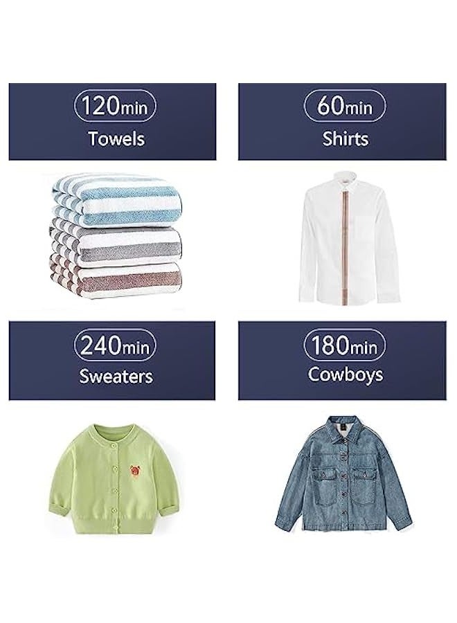 بيوينتي مجفف ملابس كهربائي قابل للطي بقدرة 1500 واط مع جهاز تحكم عن بعد بسعة كبيرة للمنزل والشقق والسكن والسفر - Image 4