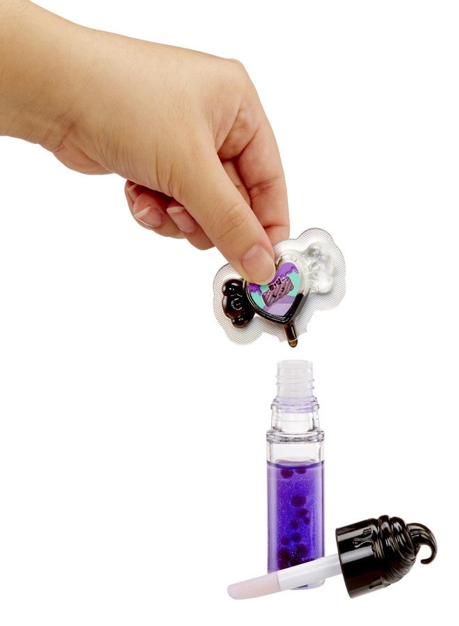 Yummiland Lip Gloss Doll: Sour Sweeties - Blake Licorice Includes DIY Lip Gloss + Removable Keychain, Cosmetic Play, Collectible, Ages 4+ - Image 2