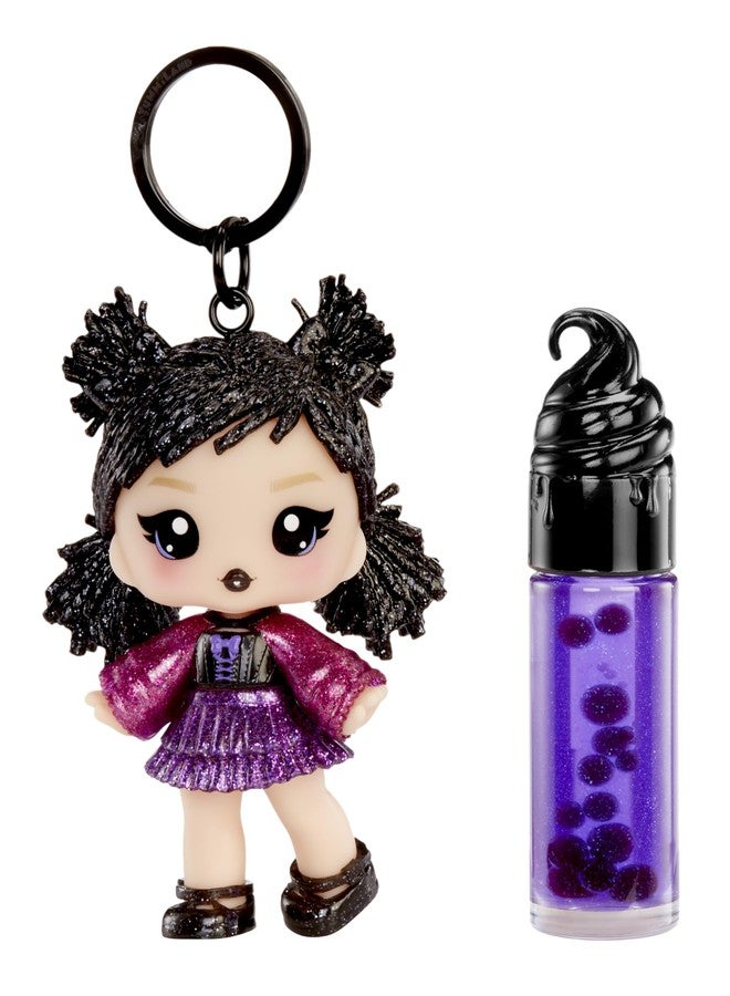 Yummiland Lip Gloss Doll: Sour Sweeties - Blake Licorice Includes DIY Lip Gloss + Removable Keychain, Cosmetic Play, Collectible, Ages 4+ - Image 3