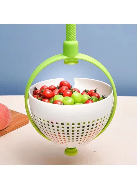ONE Spinning Colander Multi Use Collapsible Vegetable Spinner with Handle Non-Scratch