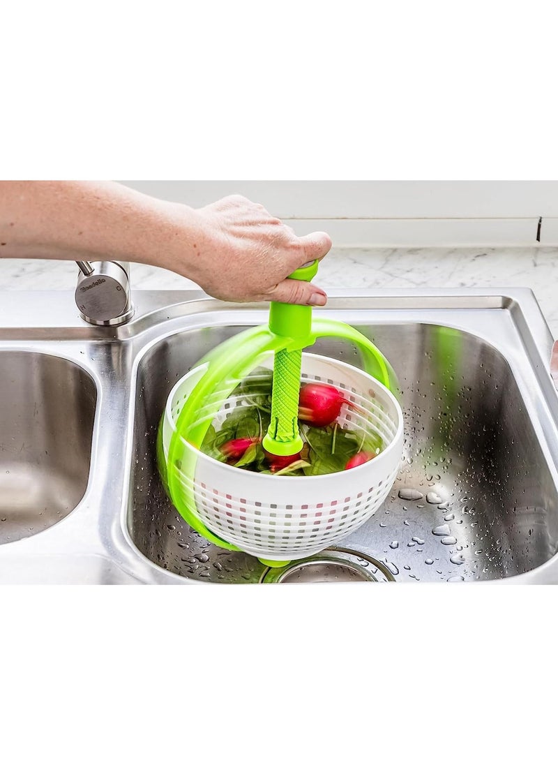 ONE Spinning Colander Multi Use Collapsible Vegetable Spinner with Handle Non-Scratch